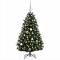 Preview: Künstlicher Weihnachtsbaum, dunkelgrün, mit Kugeln 150 cm