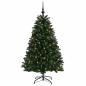 Preview: Künstlicher Weihnachtsbaum Mittelgrün mit Kugeln 150 cm