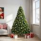 Preview: Künstlicher Weihnachtsbaum Mittelgrün mit Kugeln 210 cm