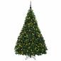 Preview: Künstlicher Weihnachtsbaum Mittelgrün mit Kugeln 240 cm