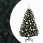 Preview: Künstlicher Weihnachtsbaum Dunkelgrün mit Kugeln 120 cm