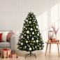 Preview: Künstlicher Weihnachtsbaum Dunkelgrün mit Kugeln 120 cm