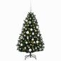 Preview: Künstlicher Weihnachtsbaum Dunkelgrün mit Kugeln 120 cm