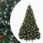 Preview: Künstlicher Weihnachtsbaum Grün mit Weihnachtskugeln 210 cm