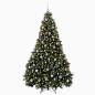 Preview: Künstlicher Weihnachtsbaum Grün mit Weihnachtskugeln 210 cm