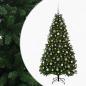 Preview: Künstlicher Weihnachtsbaum Mittelgrün mit Kugeln 180 cm