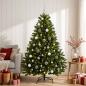 Preview: ARDEBO.de - Künstlicher Weihnachtsbaum hellgrün mit Kugeln 120 cm 150 LEDs