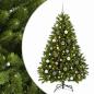 Preview: Künstlicher Weihnachtsbaum hellgrün mit Kugeln 120 cm 150 LEDs