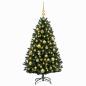 Preview: Künstlicher Weihnachtsbaum Dunkelgrün mit Weihnachtskugeln