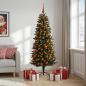 Preview: Künstlicher Weihnachtsbaum mit Weihnachtskugeln 240 cm 300 LEDs