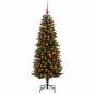 Preview: Künstlicher Weihnachtsbaum mit Weihnachtskugeln 240 cm 300 LEDs