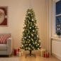 Preview: ARDEBO.de - Künstlicher Weihnachtsbaum mit Weihnachtskugeln 210 cm 300 LEDs