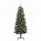 Preview: Künstlicher Weihnachtsbaum mit Weihnachtskugeln 210 cm 300 LEDs