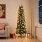 Preview: ARDEBO.de - Künstlicher schmaler Weihnachtsbaum mit Weihnachtskugel 180 cm