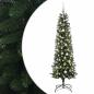 Preview: Künstlicher schmaler Weihnachtsbaum mit Weihnachtskugel 180 cm