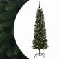 Preview: Künstlicher schmaler Weihnachtsbaum mit Weihnachtskugel 180 cm
