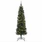 Preview: Künstlicher schmaler Weihnachtsbaum mit Weihnachtskugel 180 cm