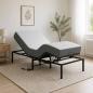 Preview: ARDEBO.de - Elektrisch verstellbares Bettgestell Schwarz 200 x 80 x 33,5 cm