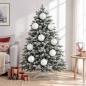 Preview: ARDEBO.de - Weihnachtskugel-Set XXL 4 stk. Weiß Durchmesser 20 cm