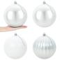 Preview: Weihnachtskugel-Set XXL 4 stk. Weiß Durchmesser 20 cm