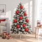 Preview: ARDEBO.de - Weihnachtskugel-Set XXL 4 stk. Rot Durchmesser 20 cm Kunststoff