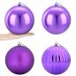 Preview: Weihnachtskugel-Set XXL 4 stk. Lila Durchmesser 20 cm