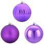 Preview: Weihnachtskugel-Set XXL 4 stk. Lila Durchmesser 20 cm