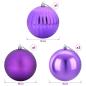 Preview: Weihnachtskugel-Set XXL 4 stk. Lila Durchmesser 20 cm