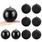 Preview: Weihnachtsbaumkugel Set XL 9 stk. Schwarz Durchmesser 15 cm