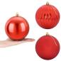 Preview: Weihnachtsbaumkugel Set XL 9 stk. Rot Durchmesser 15 cm