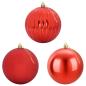 Preview: Weihnachtsbaumkugel Set XL 9 stk. Rot Durchmesser 15 cm