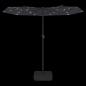 Preview: Doppelsonnenschirm mit LEDs Schwarz 316x240 cm