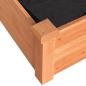 Preview: Hochbeet mit Einsatz Braun 120x120x25 cm Massivholz Tanne