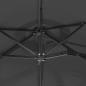 Preview: Doppelsonnenschirm mit LEDs Anthrazit 316x240 cm