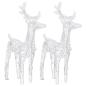 Preview: Weihnachtsdekoration Rentiere mit Schlitten 240 LEDs Acryl