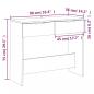 Preview: Konsolentisch Grau Sonoma 90x36x75 cm Holzwerkstoff