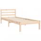 Preview: Massivholzbett mit Kopfteil 90x200 cm