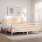 Preview: ARDEBO.de - Massivholzbett mit Kopfteil 200x200 cm