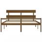 Preview: Seniorenbett mit Kopfteil 200x200 cm Honigbraun Massivholz