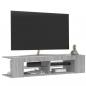 Preview: TV-Schrank mit LED-Leuchten Grau Sonoma 135x39x30 cm