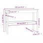 Preview: Konsolentisch 110x40x75 cm Massivholz Kiefer