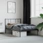 Preview: Bettgestell mit Kopfteil Metall Schwarz 90x200 cm