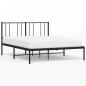 Preview: Bettgestell mit Kopfteil Metall Schwarz 120x190 cm