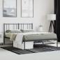 Preview: Bettgestell mit Kopfteil Metall Schwarz 120x190 cm