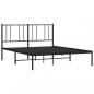 Preview: Bettgestell mit Kopfteil Metall Schwarz 120x190 cm