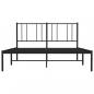 Preview: Bettgestell mit Kopfteil Metall Schwarz 120x190 cm