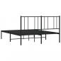 Preview: Bettgestell mit Kopfteil Metall Schwarz 120x190 cm