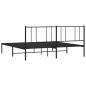 Preview: Bettgestell mit Kopfteil Metall Schwarz 193x203 cm
