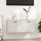 Preview: ARDEBO.de - Wandschrank Betongrau 80x36,5x35 cm Holzwerkstoff