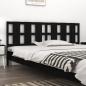 Preview: ARDEBO.de - Bett-Kopfteil Schwarz 205,5x4x100 cm Massivholz Kiefer